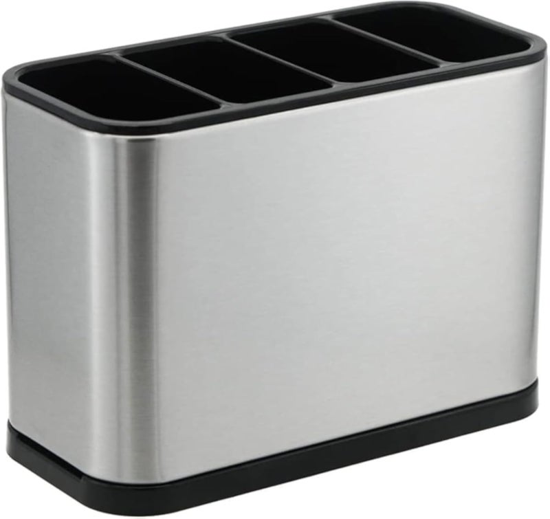 Cutlery Holder, Utensil Holder Kitchen, Cutlery Container, Cutlery Organiser, Stainless Steel Kitchen Utensils Organiser, for Storing Cutlery and Cookware